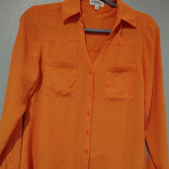 express orange dress shirt Express | Other | Express Bright Orange Shirt